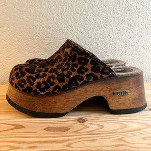 Vintage Bongo Cheetah Clogs